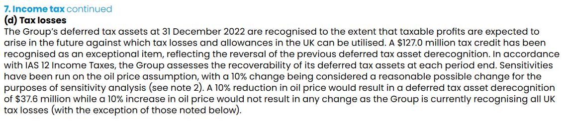 Example of disclosure of sources of estimation uncertainty.