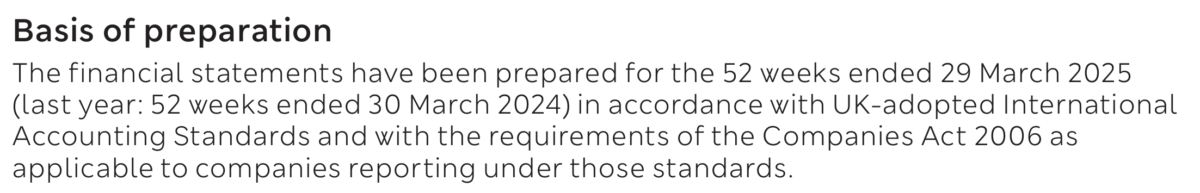 Marks and Spencer Group plc is an example of a company using a 52-week reporting period